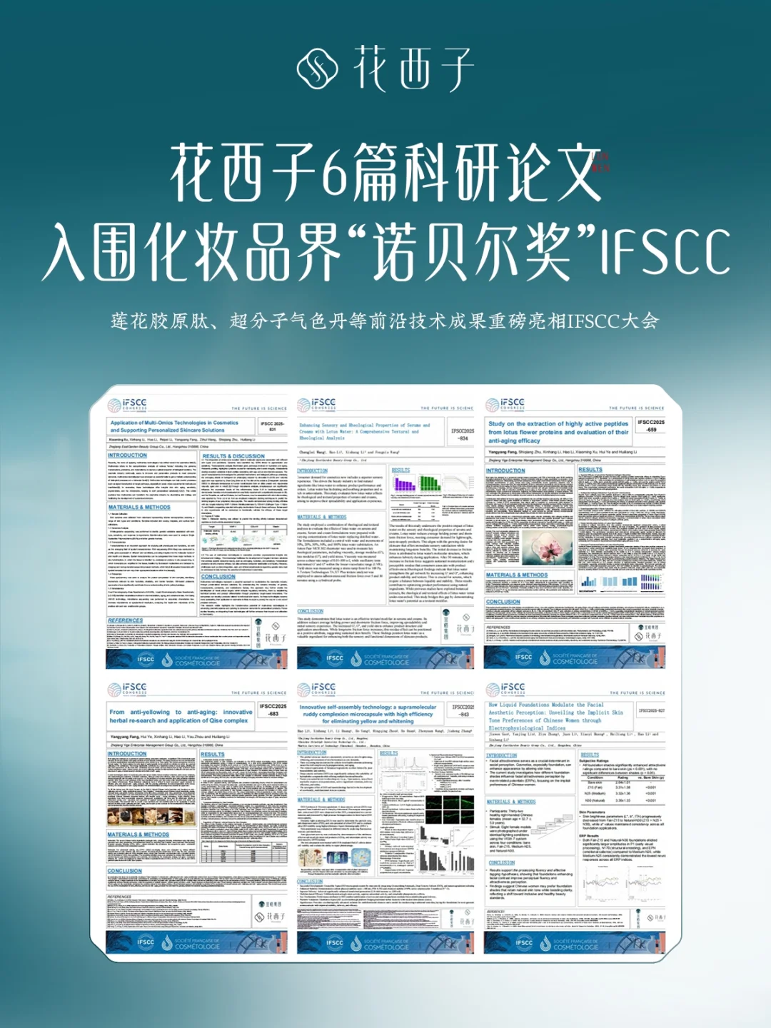 花西子6篇论文入围化妆品界诺贝尔奖IFSCC！