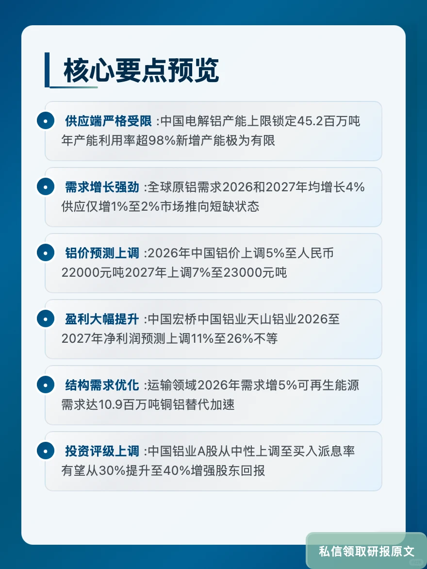 铝业供需剪刀差扩大!瑞银看好盈利增长