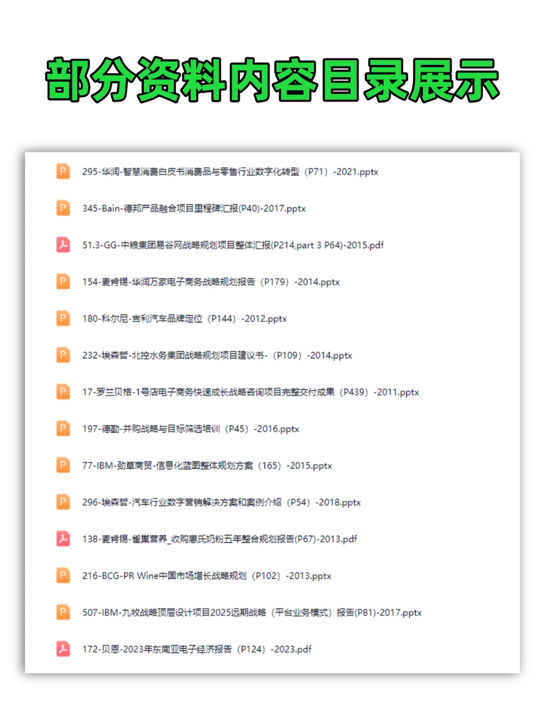 管理咨询行业真实项目deck（2010-2024）