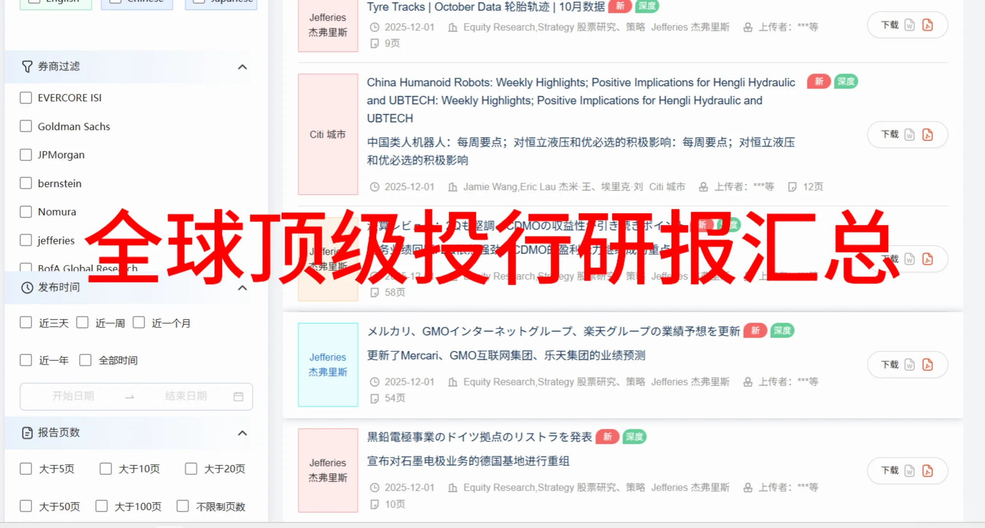 找到一个看国外机构研报的好地方