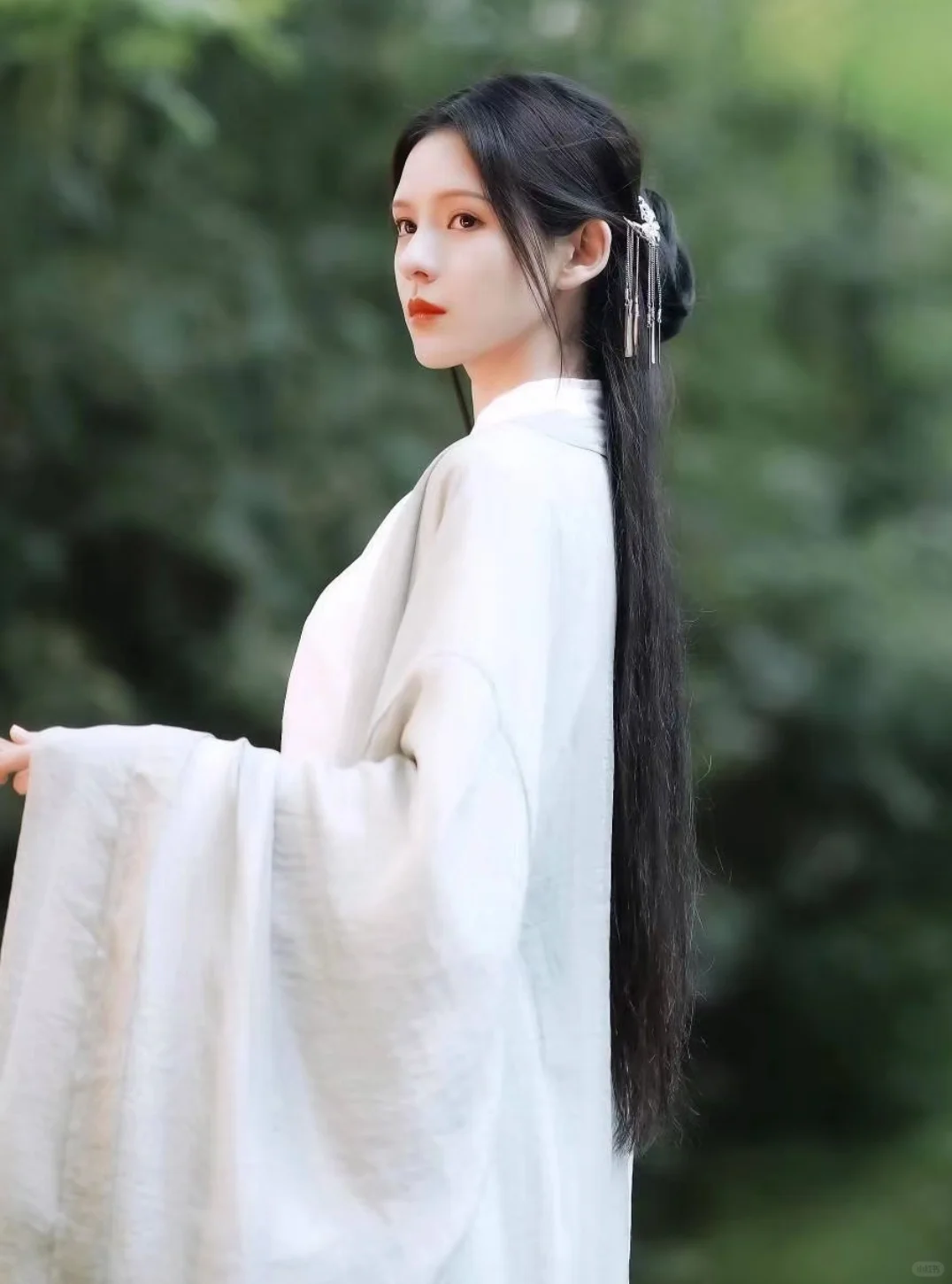 女明星白色系古装