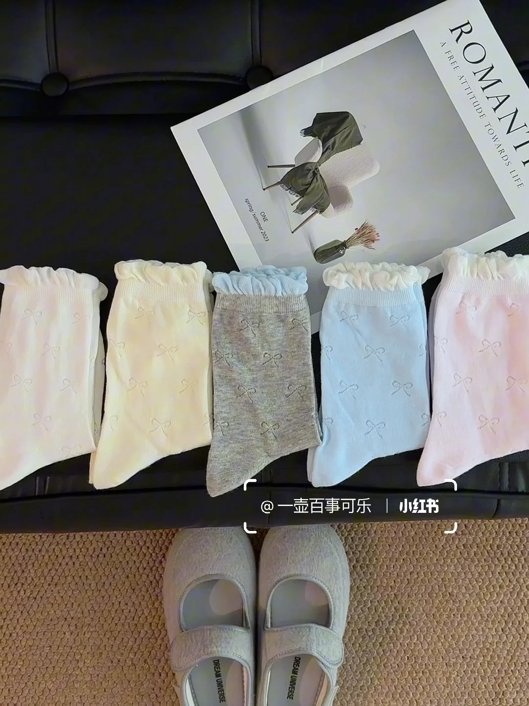 夏日奶白蝴蝶结！这双袜子真的是美到开挂啊
