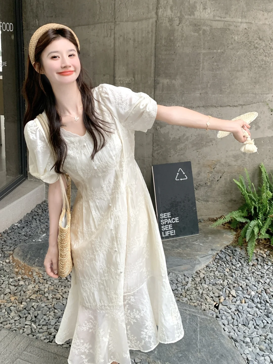 ☁夏日仙女裙刺绣鱼尾摆｜藏不住的松弛感