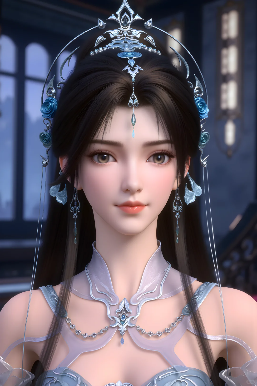 《完美世界》清漪，冰蓝华裳下的绝世仙姿