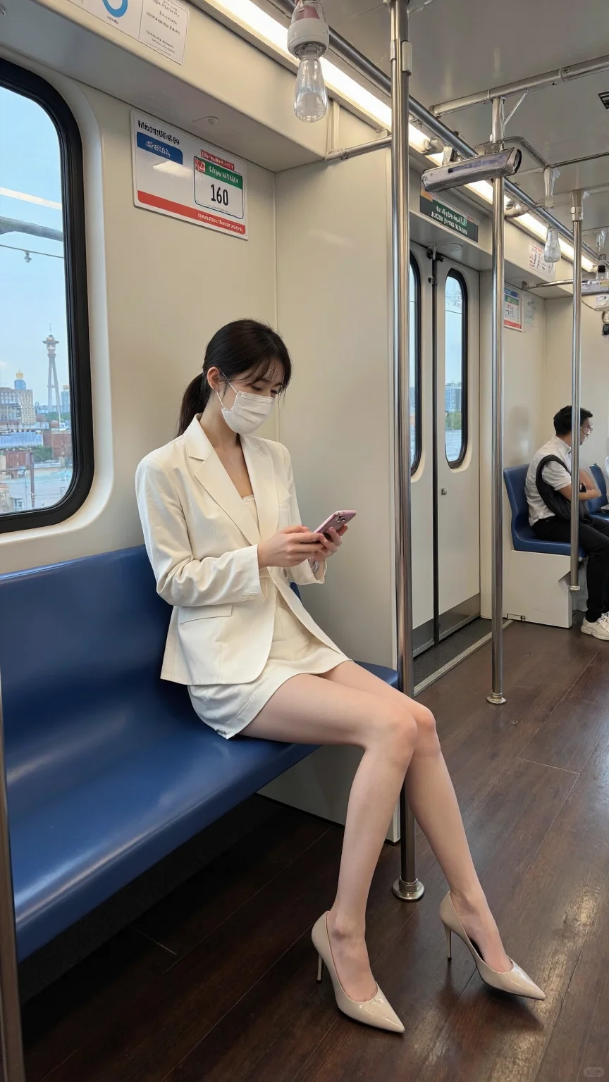 第1集｜使用AI作图-地铁美女