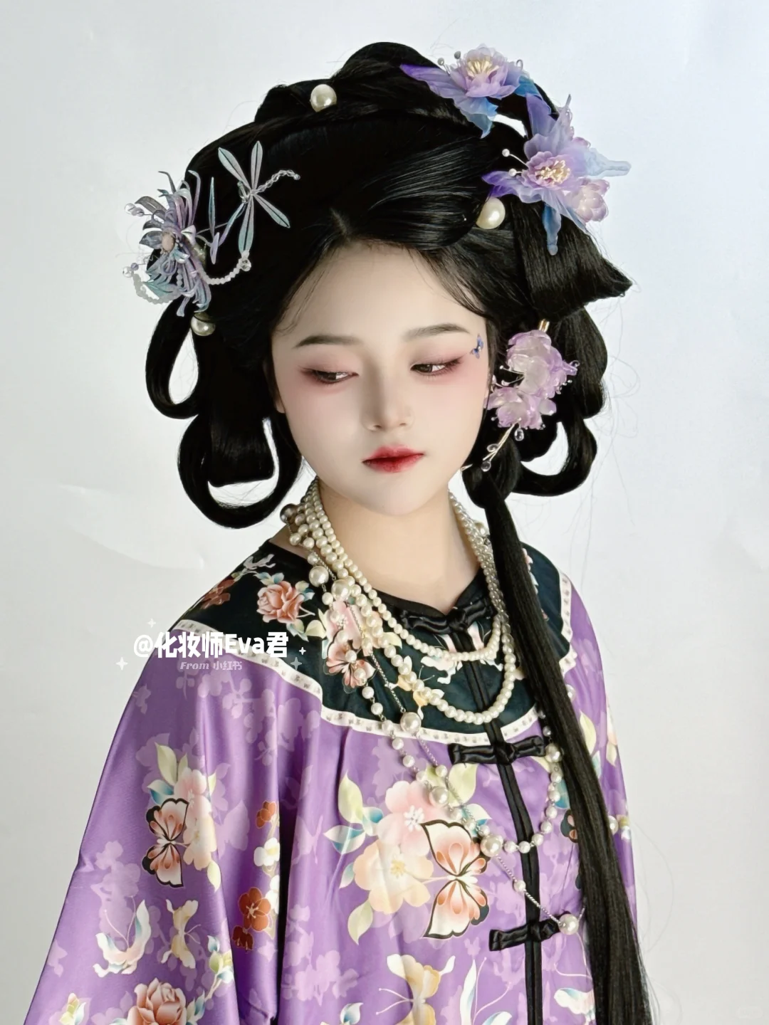 紫色清汉女妆容分享💜