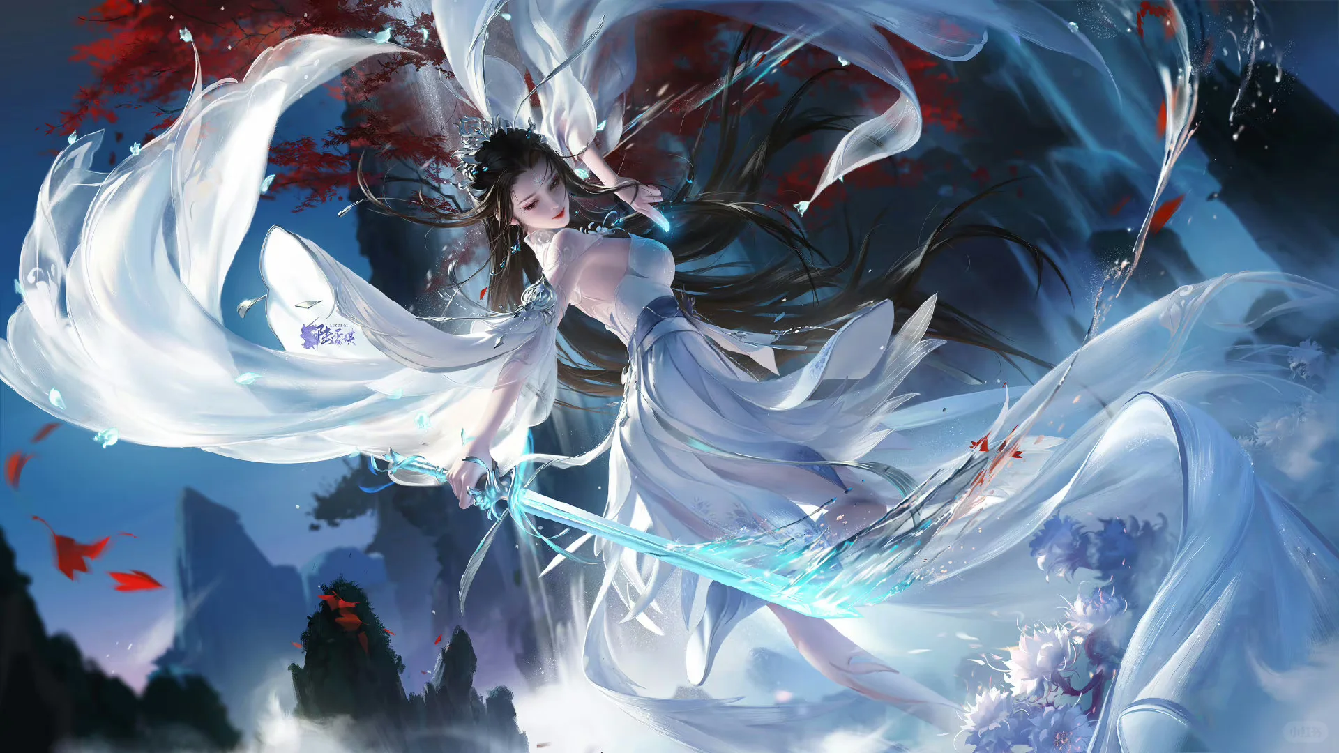 叁乔居mu妖老师绘制的国漫女主生日贺图