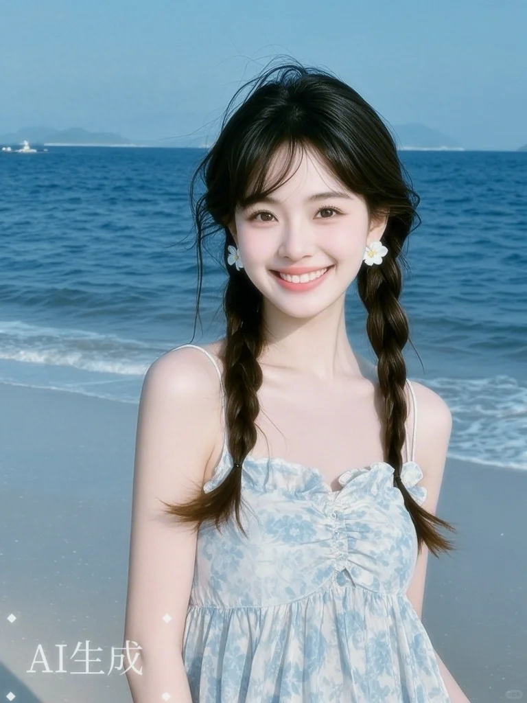 AI生成甜美女生头像