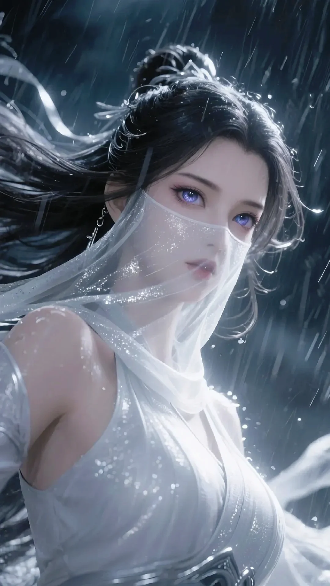 国漫女神‖女神壁纸～雨中女神