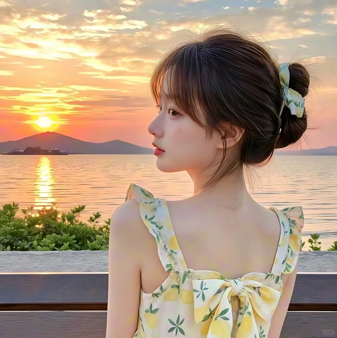女生头像🍋🍋小清新治愈系氛围感背影女