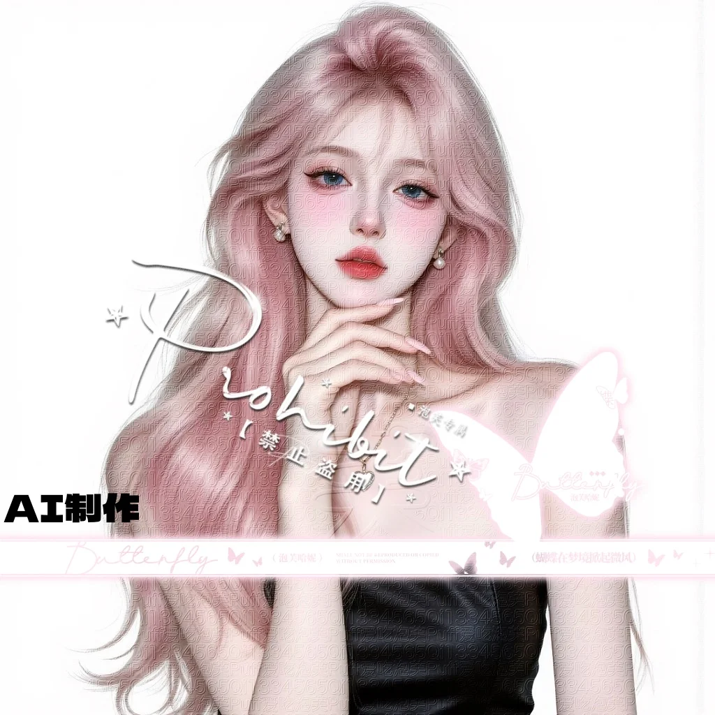 白底女头|桃花多多