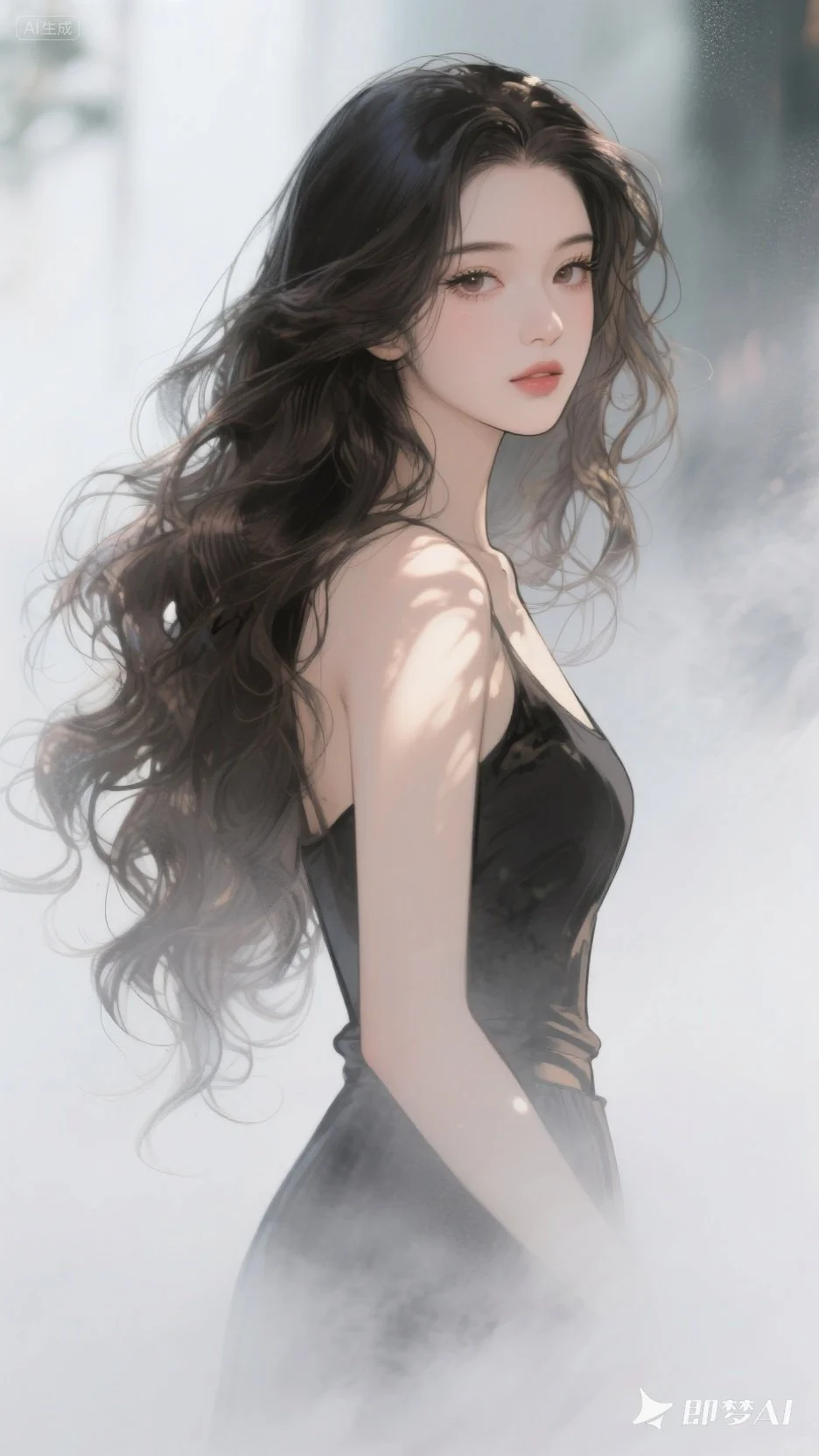 油画感高级脸AI美女头像