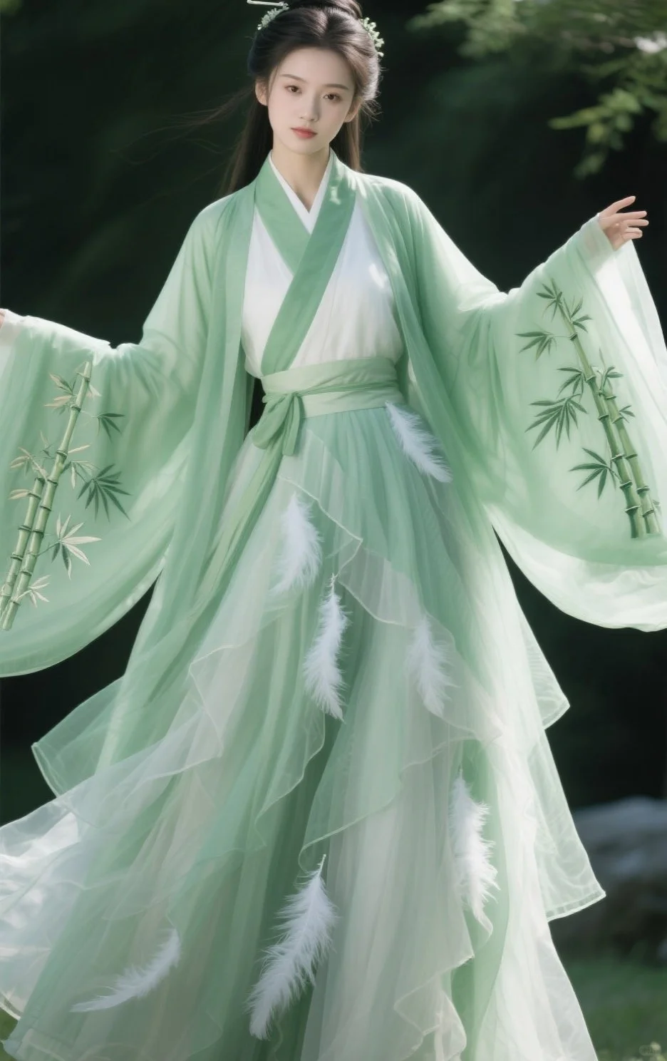 青色系汉服