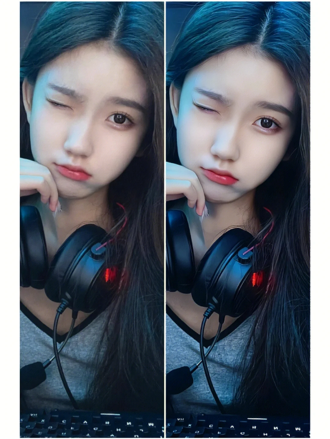 打游戏的美女