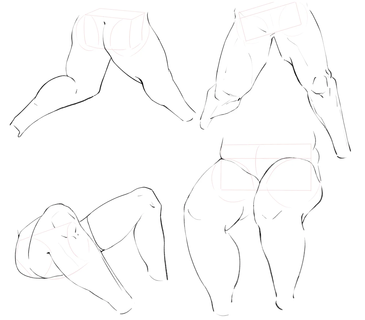 女人腿部画法
