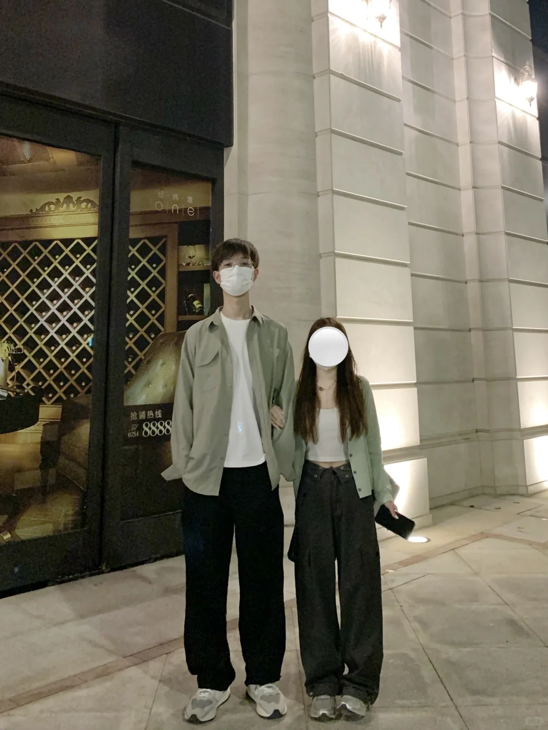 153和186情侣的一周穿搭