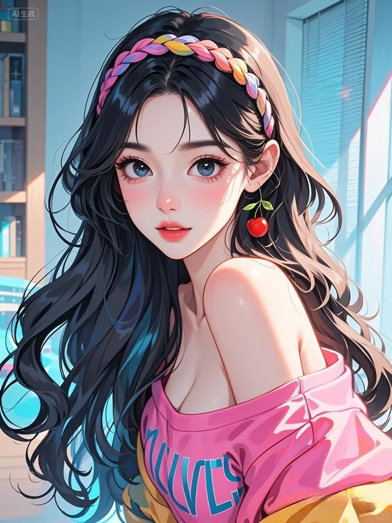 绝美画风的女孩头像，绝了！