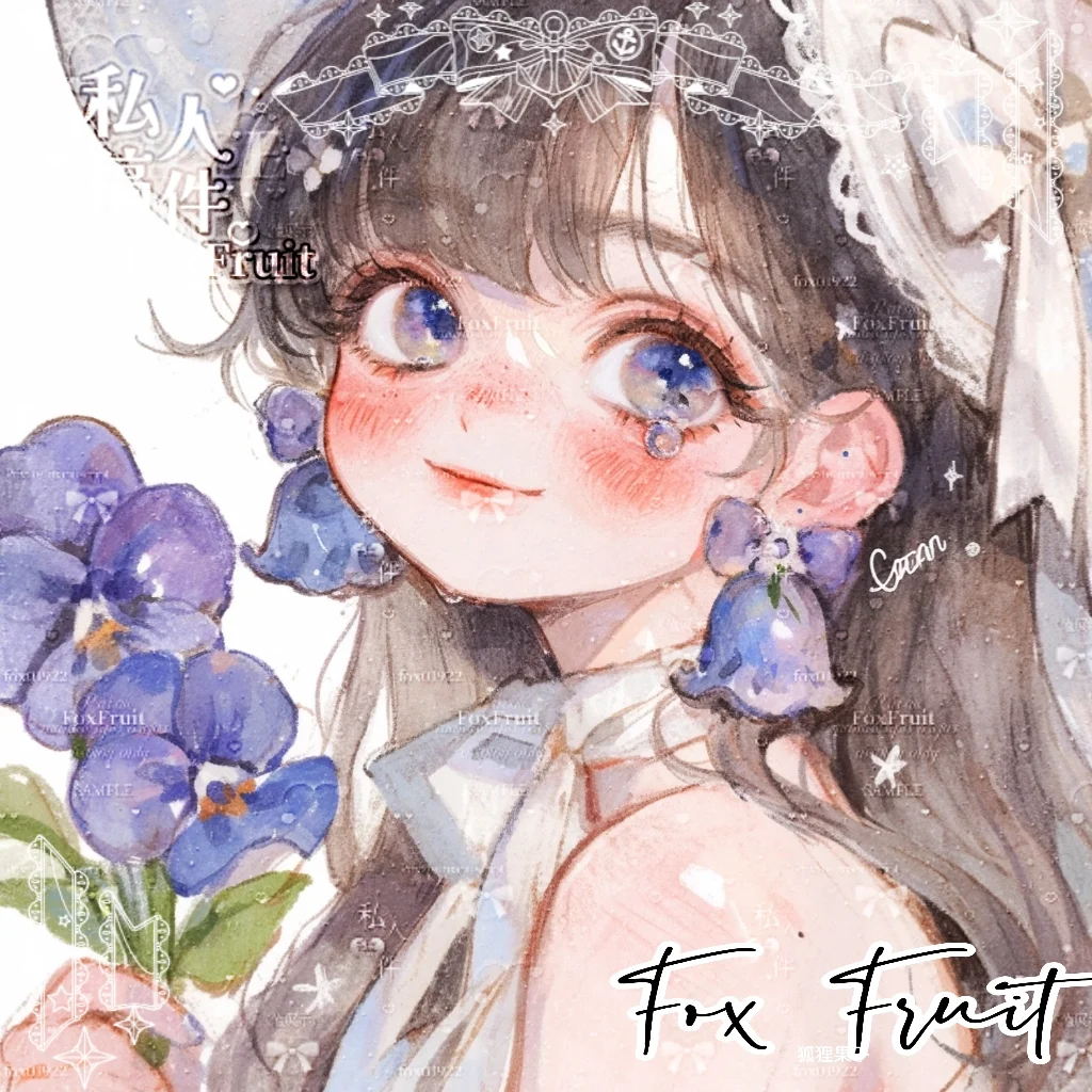 今天！是少女与紫色花朵Ⅱ动漫头像