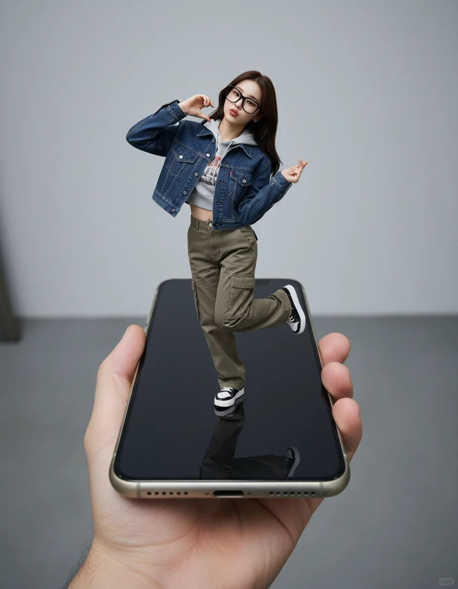 nano banana案例-透视3D出屏效果