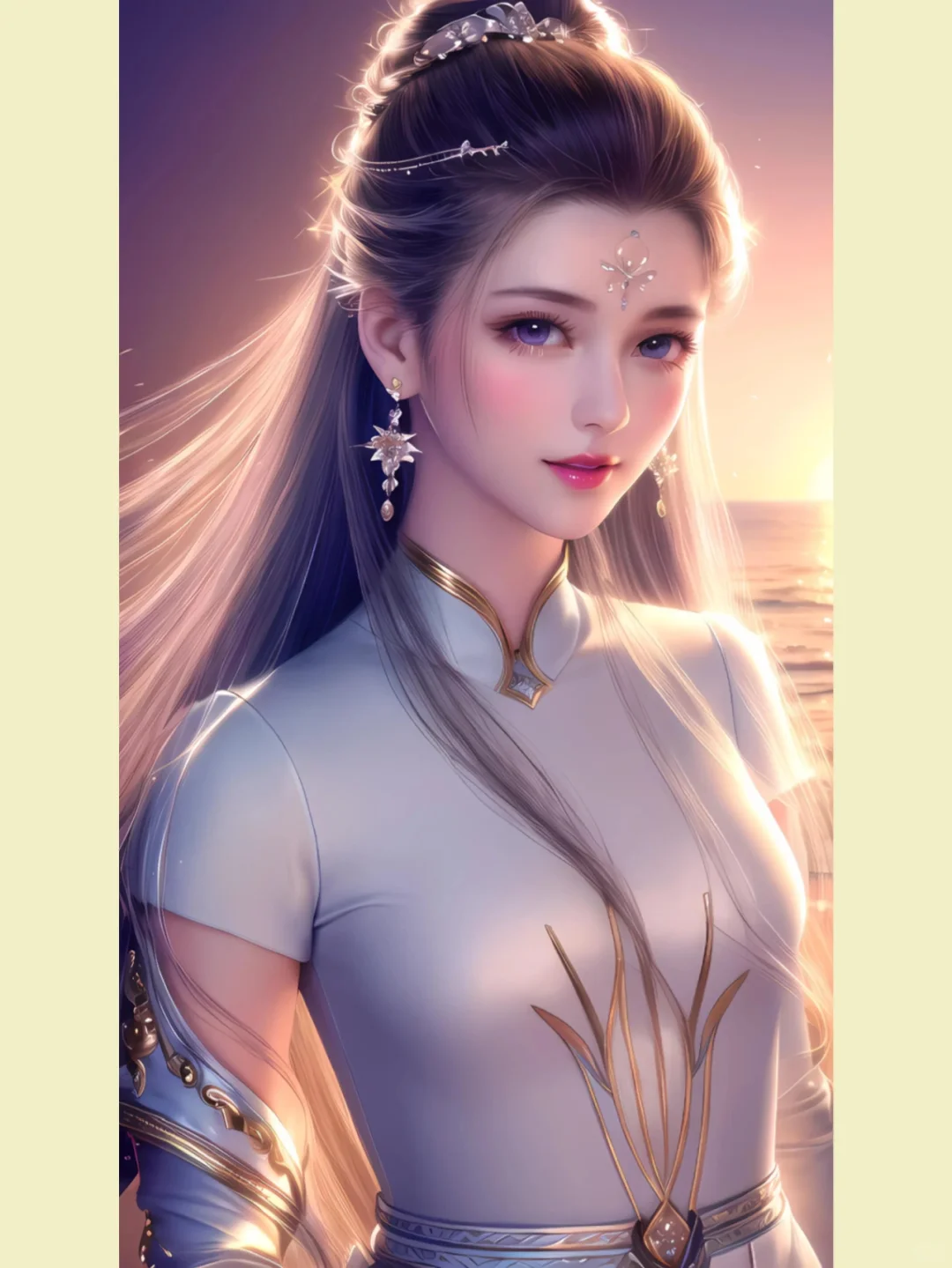 AI绘画，精致美少女壁纸，头像系列