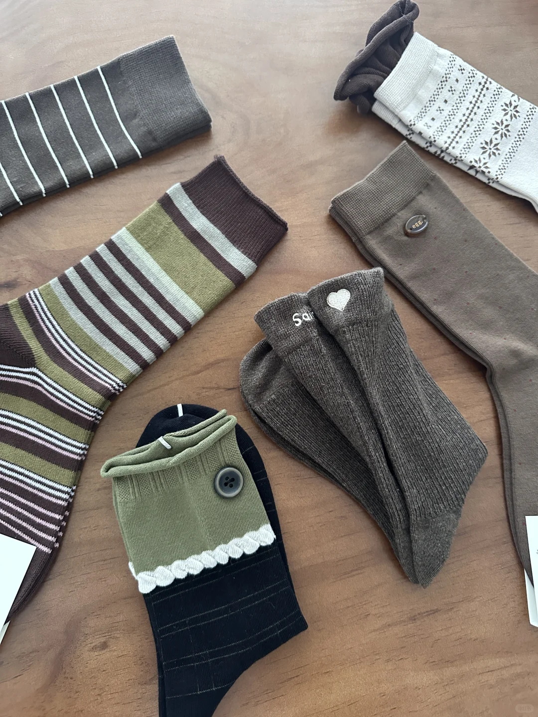 咖绿！我真的要被我家的袜子美晕了！