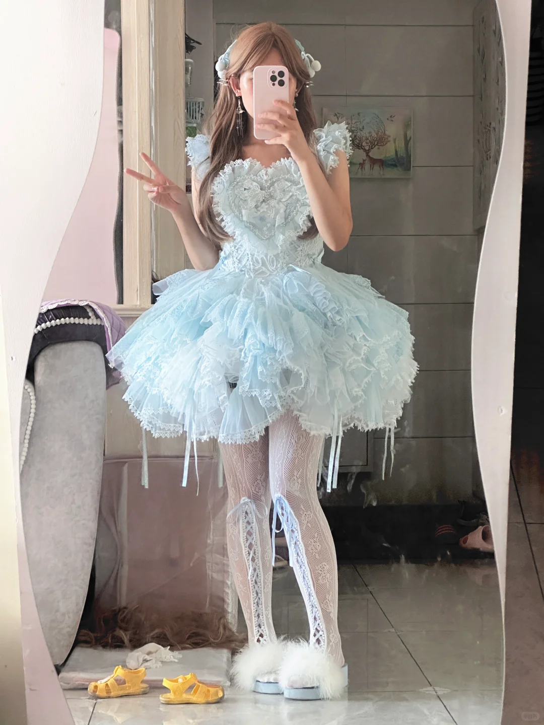 好美的芭蕾风袜子