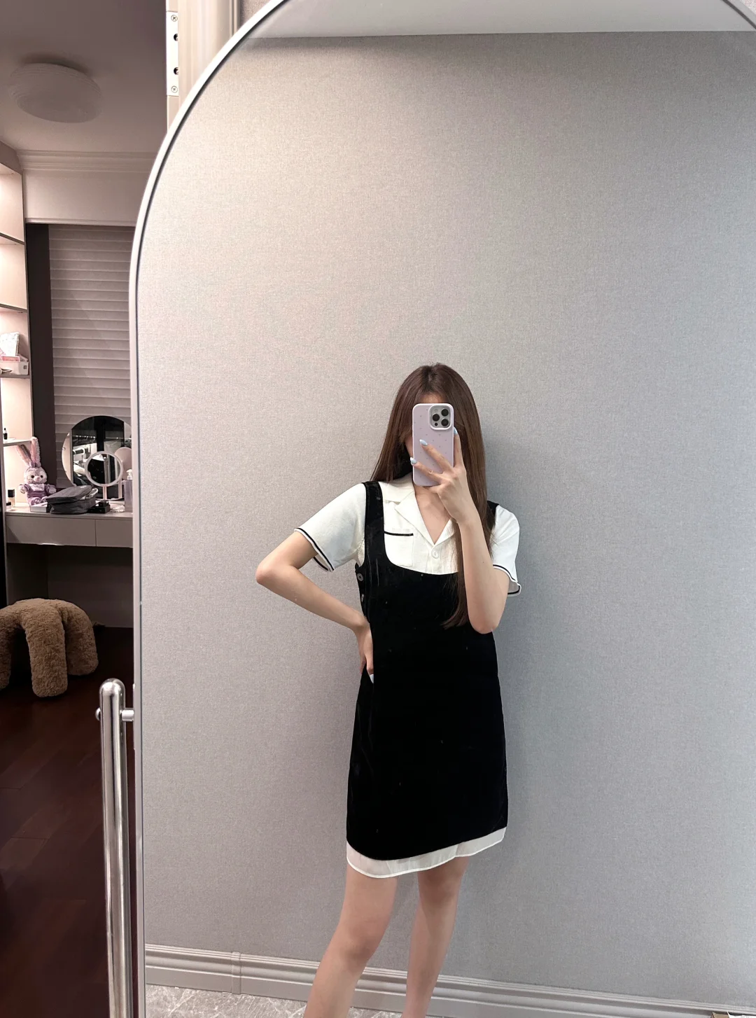 宅女丝绒裙好乖