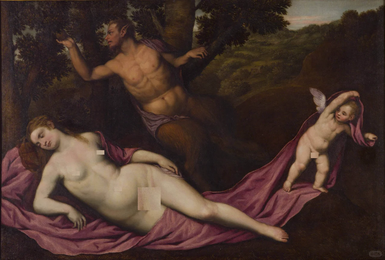 帕里斯·博尔多纳之维纳斯、丘比特和萨蒂尔