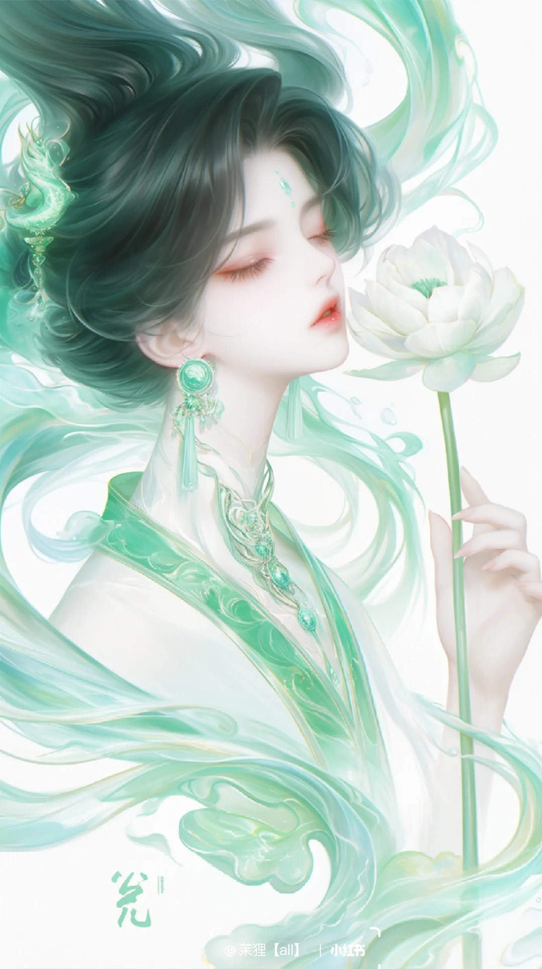 [女图2-唯有牡丹真国色，花开时节动京城]