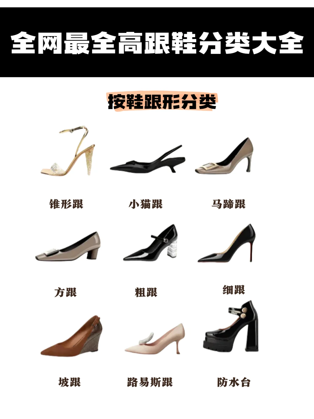 全网最全高跟鞋分类大全！