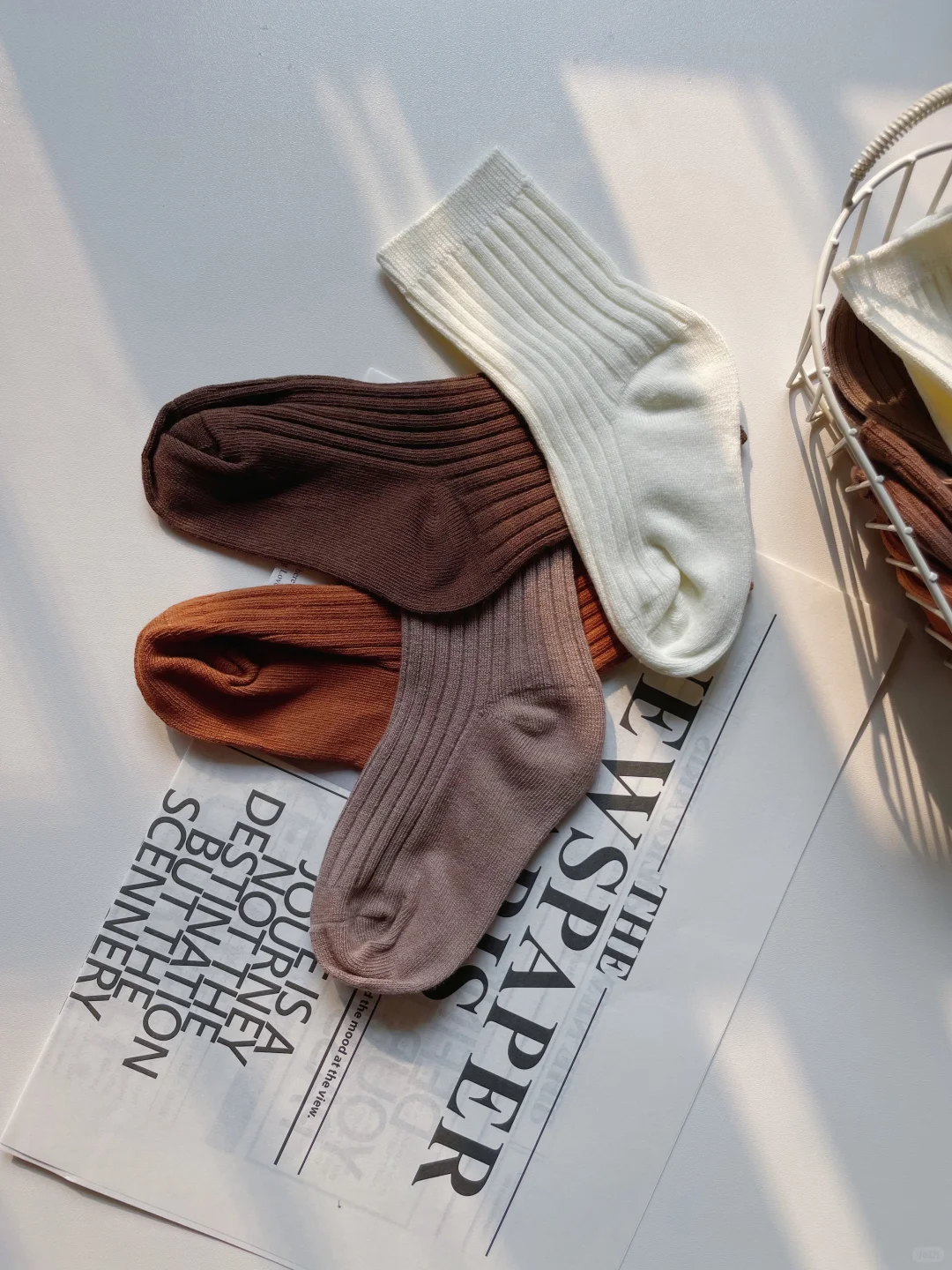 学平铺袜子第二拍