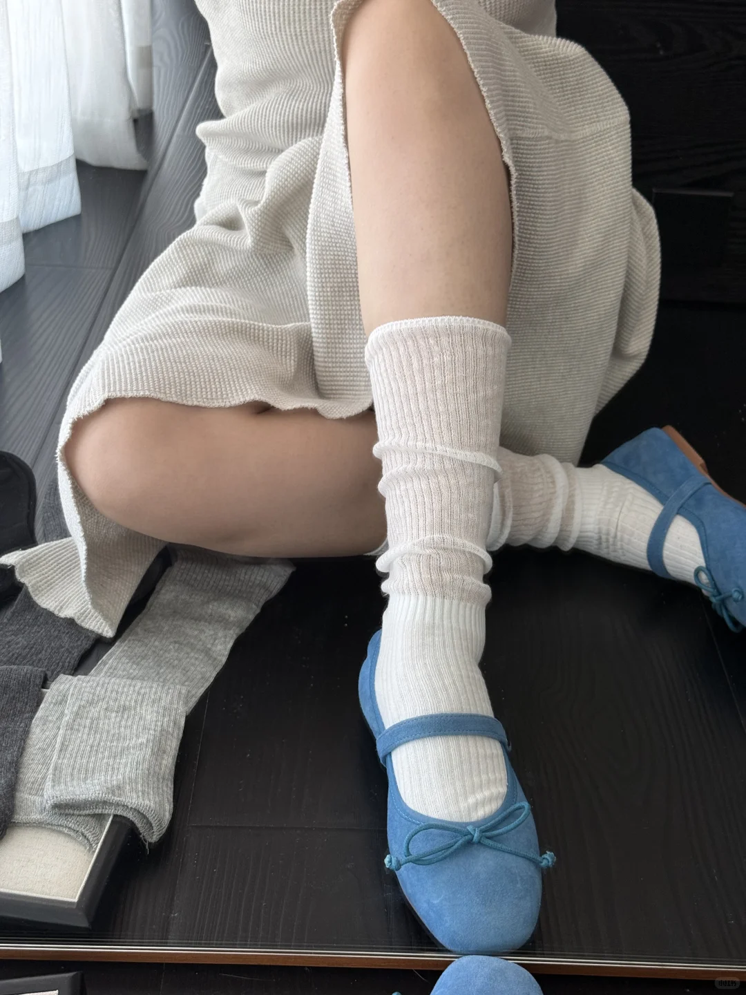 夏日芭蕾风小腿袜