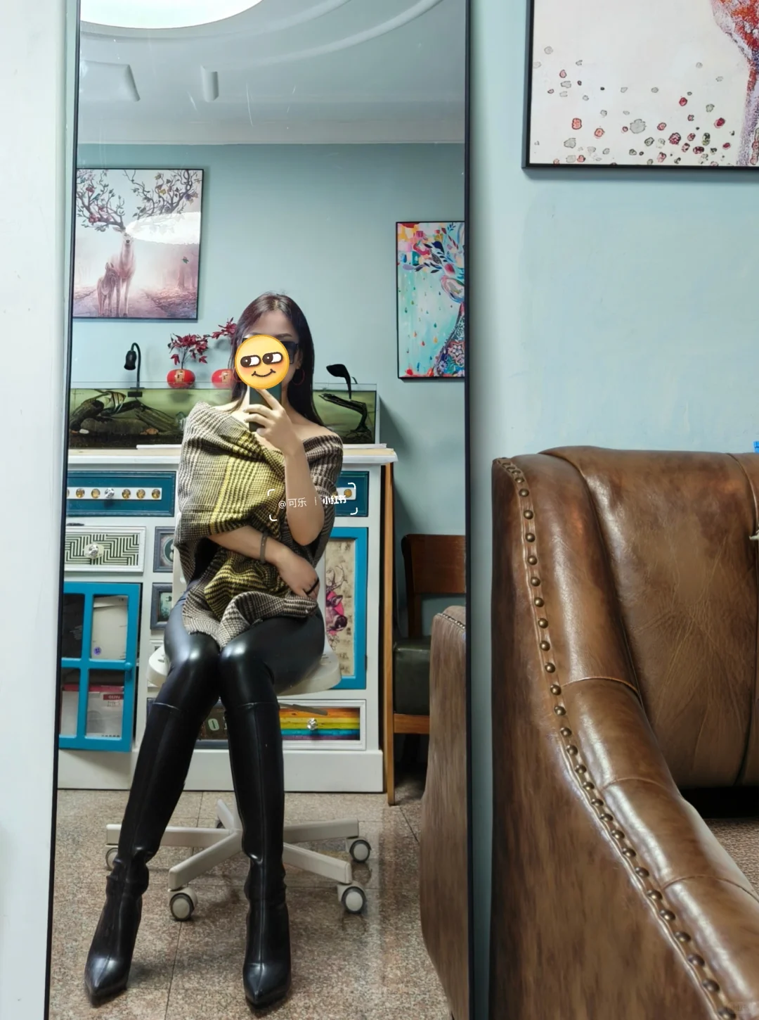 高跟靴➕皮裤斩男还是斩女