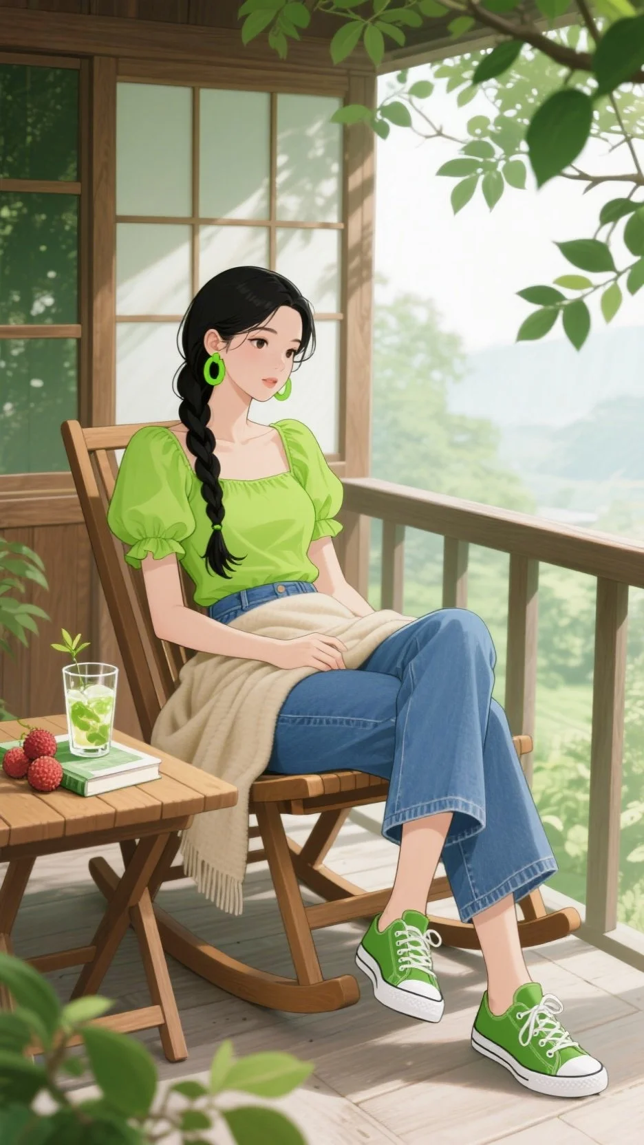 和夏天共鸣的绿色女孩～🌿