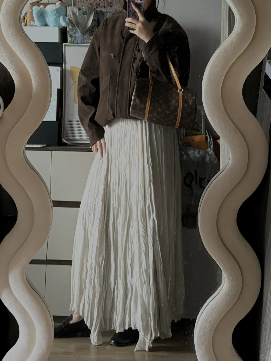 秋冬公式🤎飞行夹克+透视纱裙+穆勒鞋
