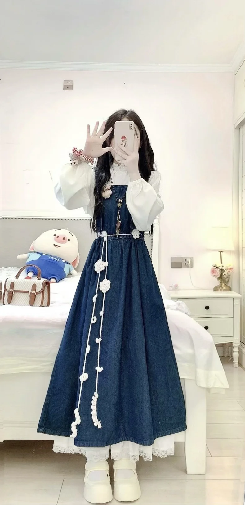 151｜才100多💰温柔蓝牛仔连衣裙🌷超美啊✨