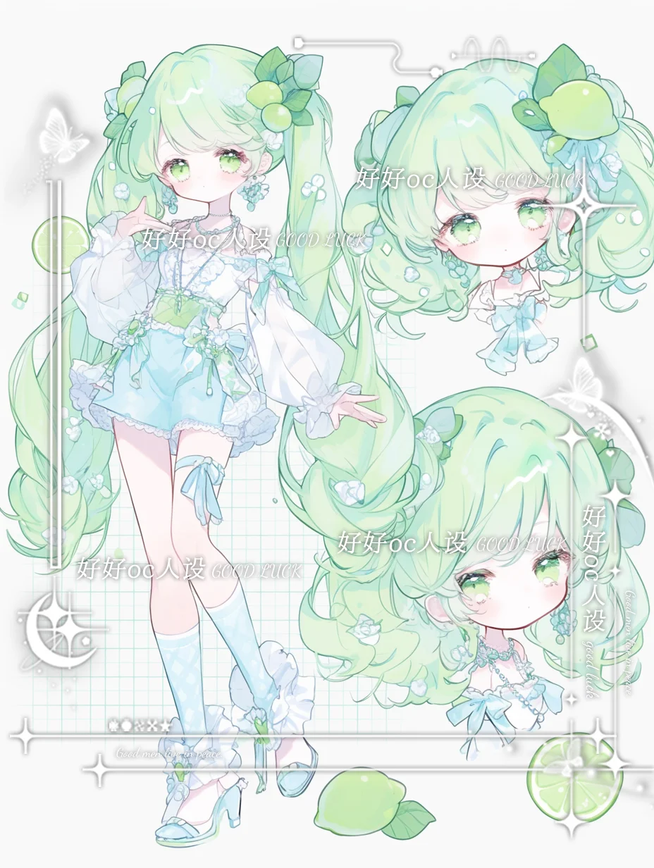 0814: oc人设棒棒糖系列青柠薄荷盲盒