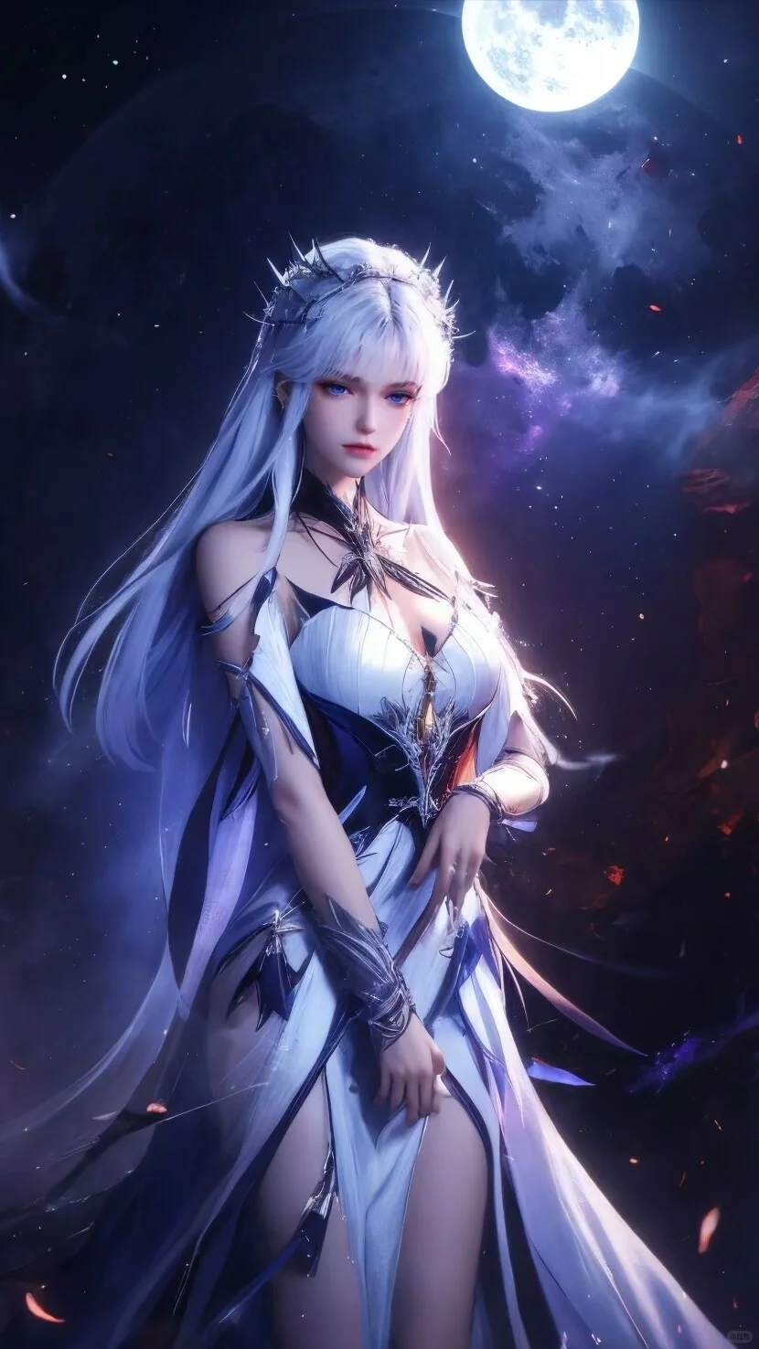 圣采儿白发图片