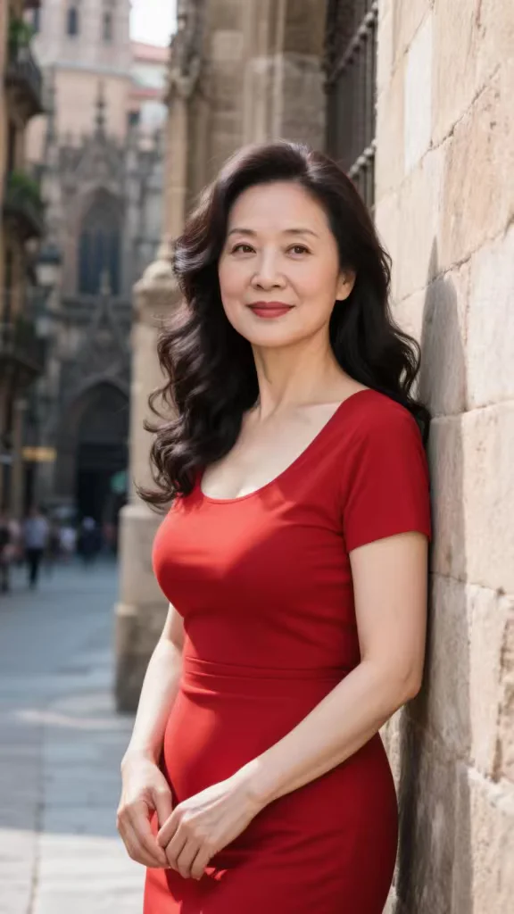 散发迷人光芒，48岁的阿姨成熟有格调