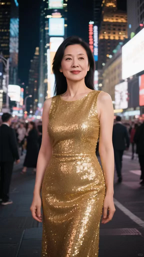 繁华大都市，48岁的长发阿姨魅力挡不住