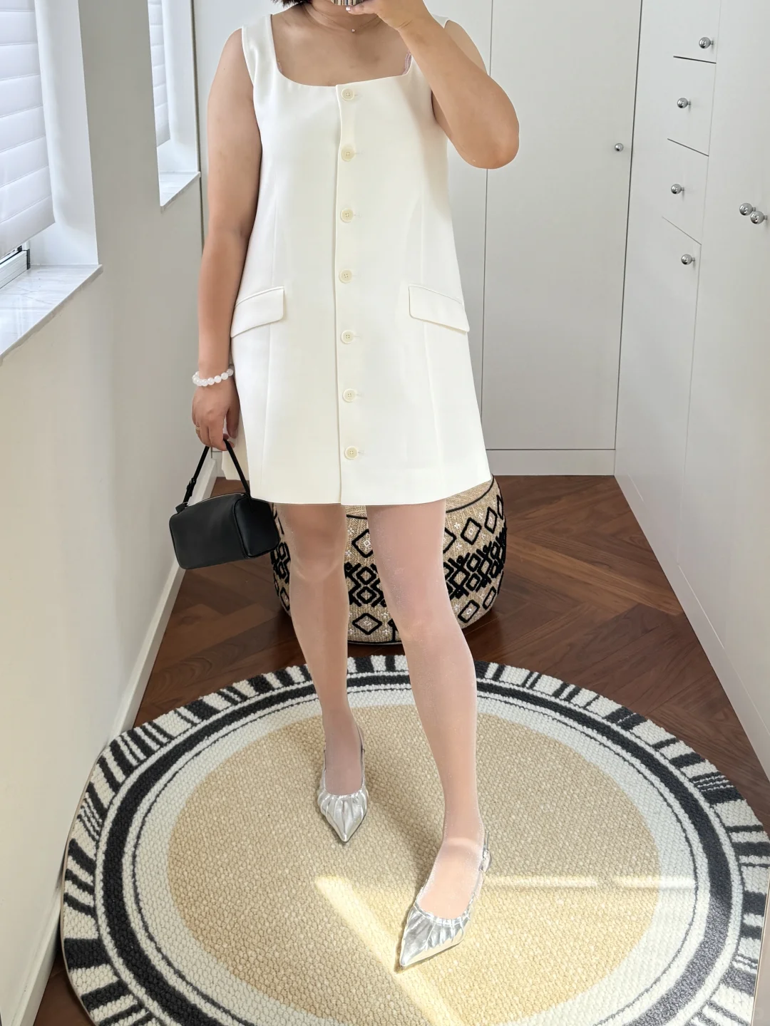 把星河穿腿上✨珠光袜10图