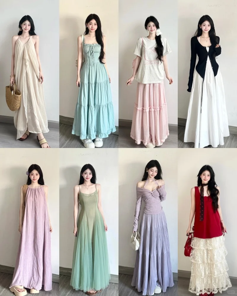 长裙穿搭公式！小个子也能穿👗