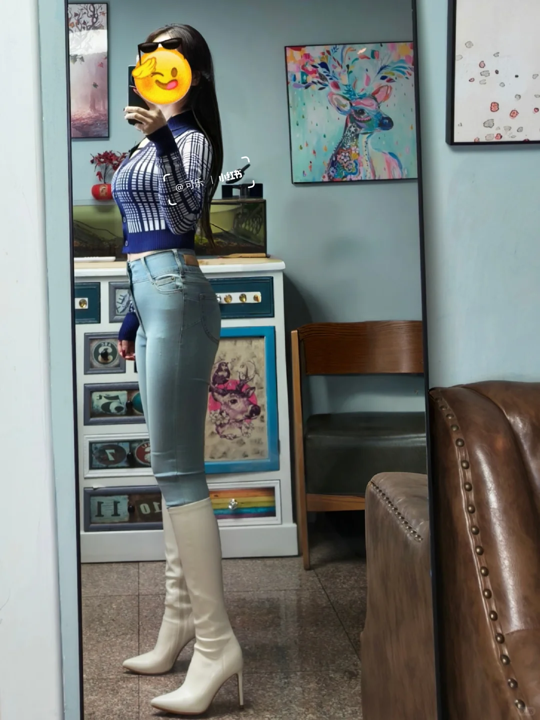 高跟靴➕牛仔裤斩男还是斩女