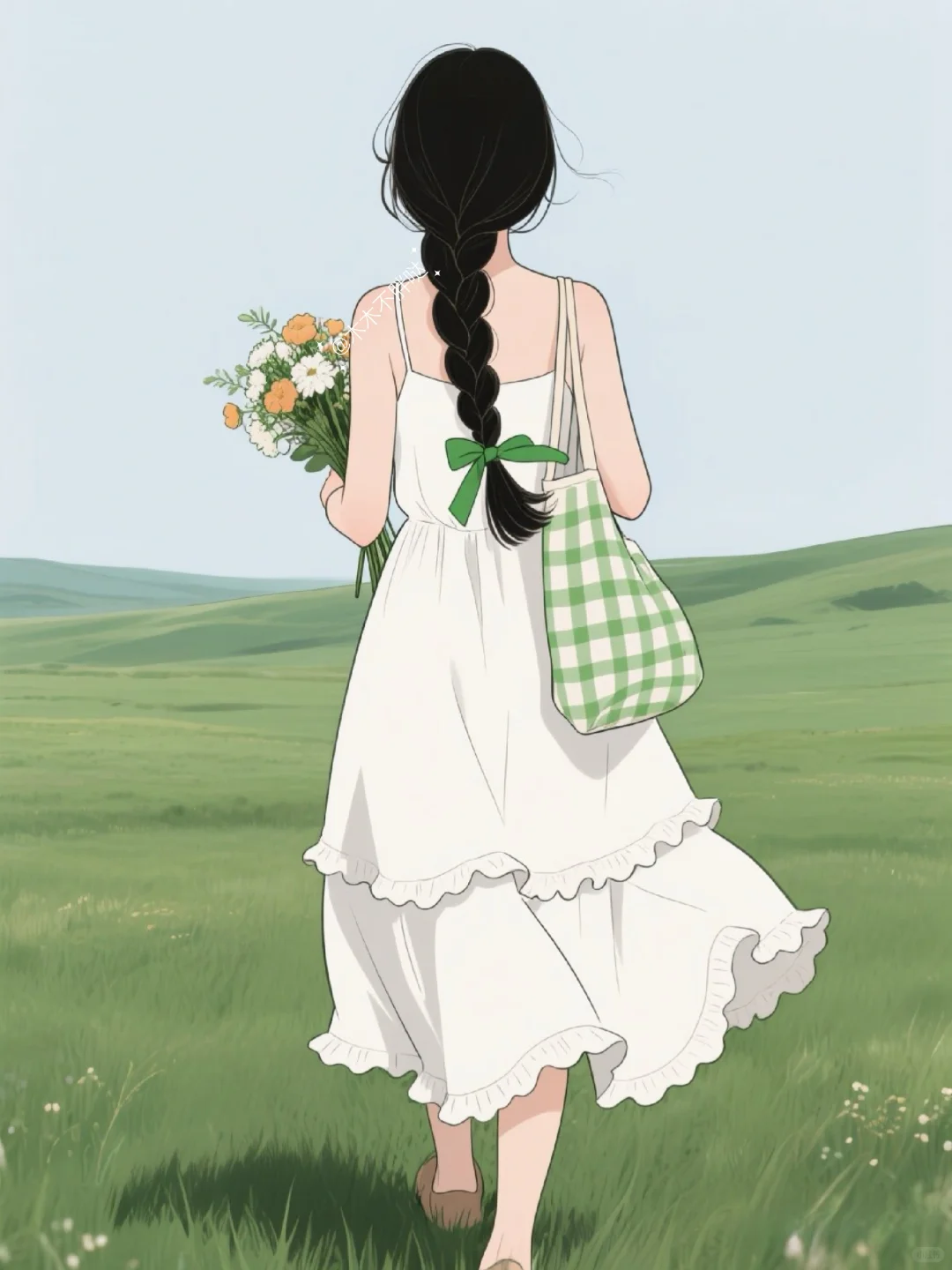 旅行画记|夏日小清新治愈系插画头像