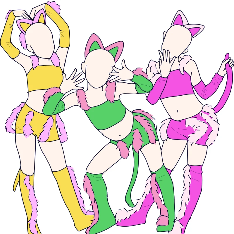 小野猫模板（第一次画的丑别喷😭😭）