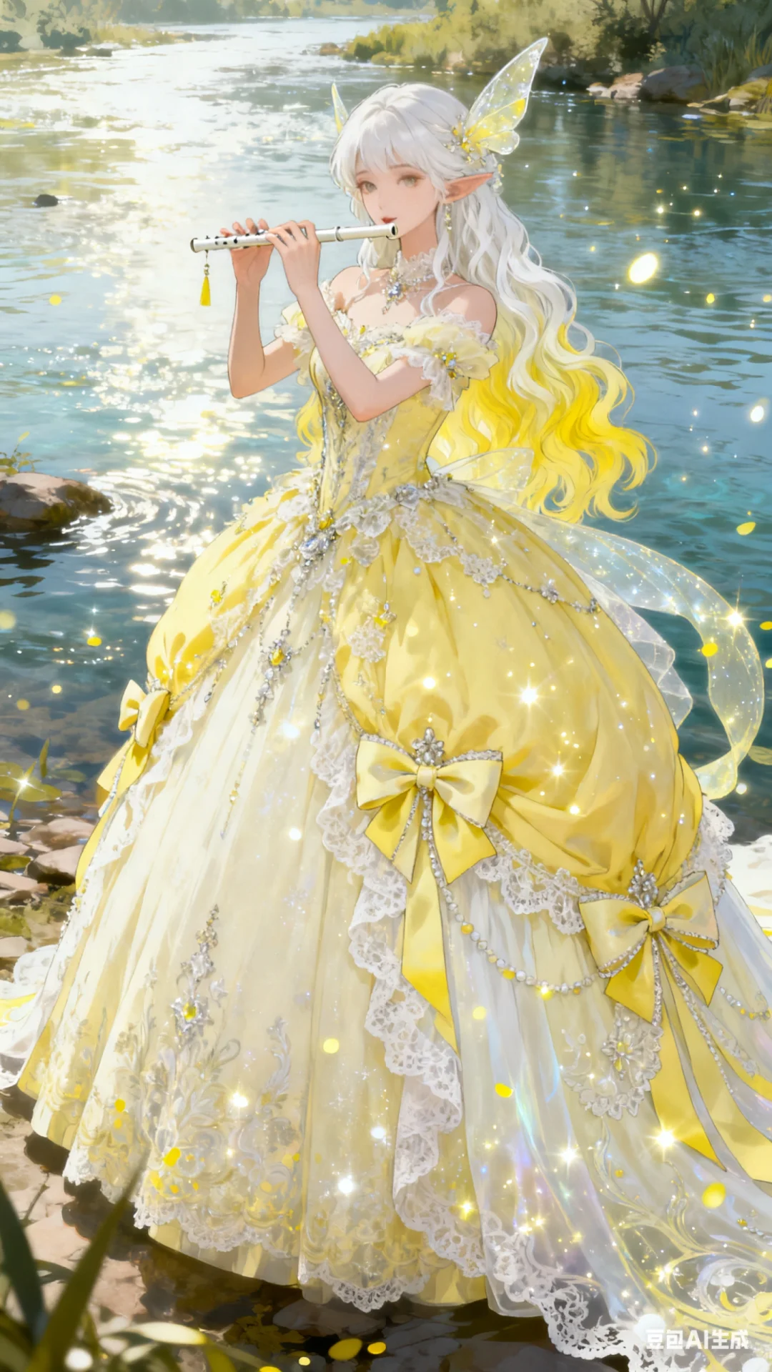 这个绿裙也太仙了吧～～～