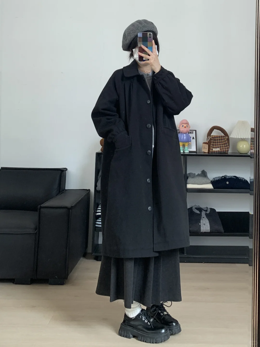 超适合配大衣的毛呢裙！