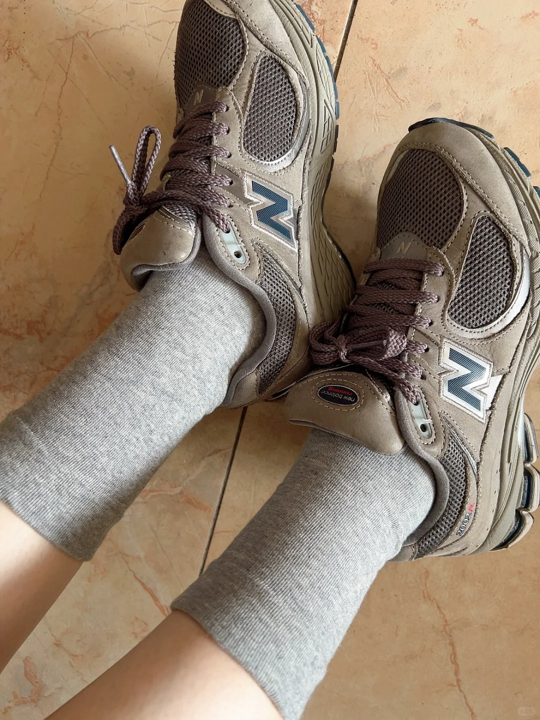 韩系浅灰无骨袜！chao透气chao舒服～