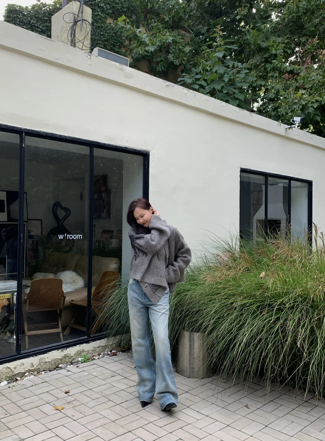 毛衣给的秋天氛围感