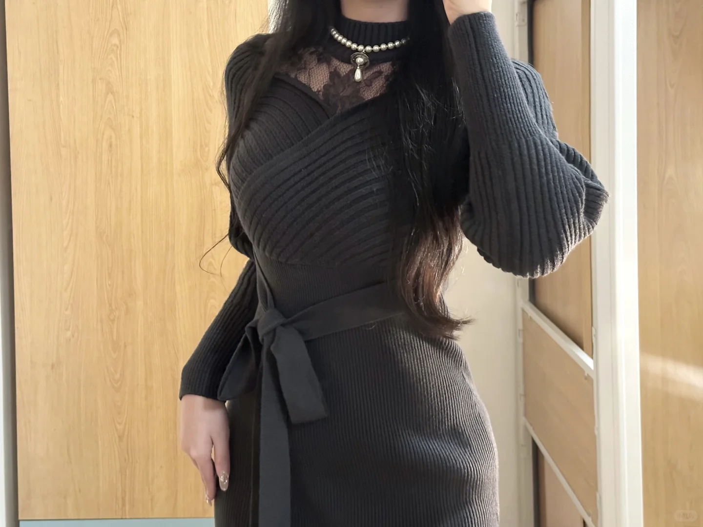 小肚子人士也能穿的日系针织裙长什么样